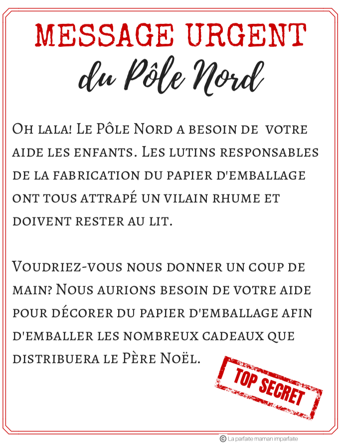 Message urgent du Pôle Nord!!!!